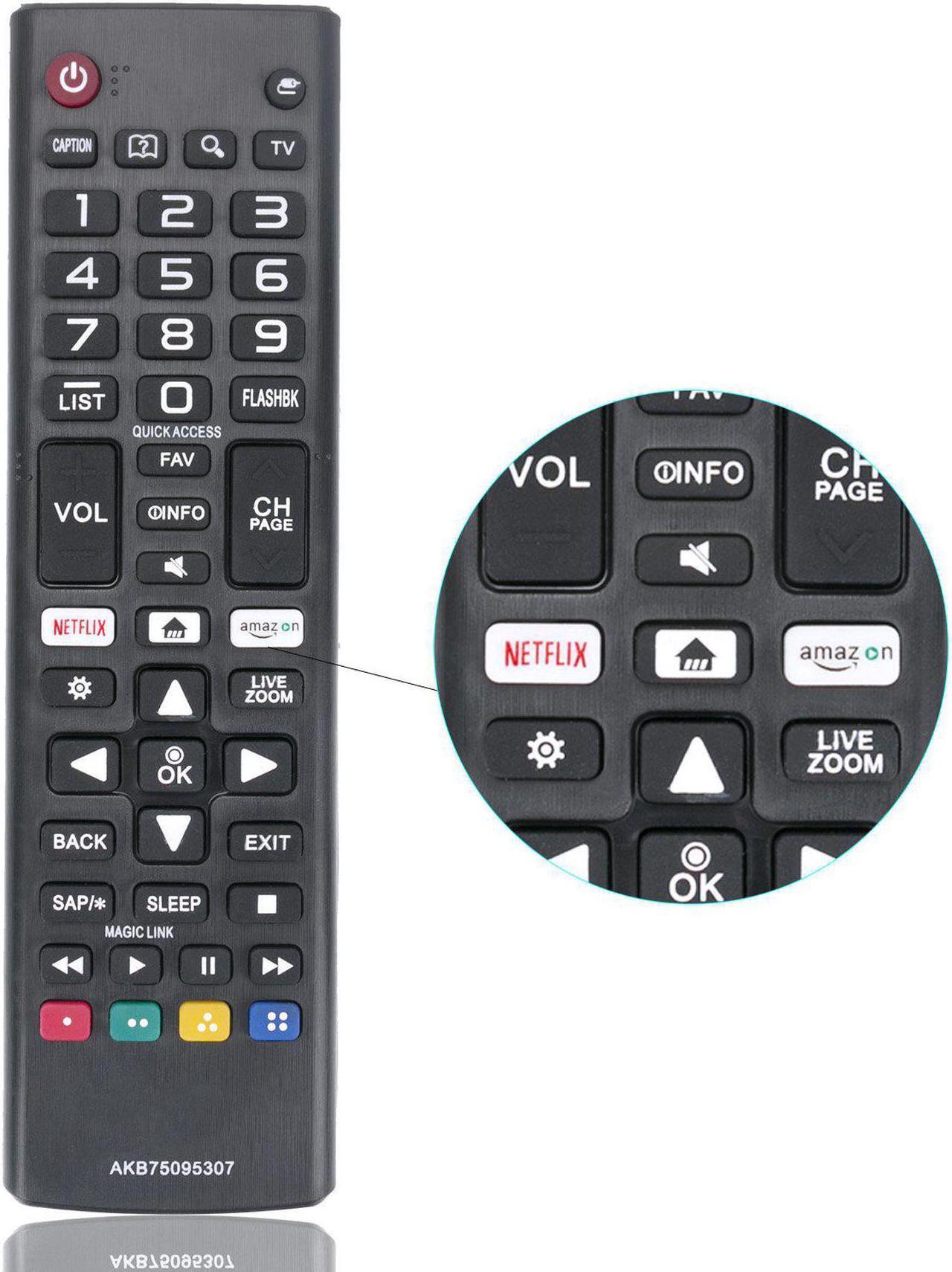Alt view image 4 of 6 - New AKB75095307 IR Remote Control fit for LG TV Replacement Remote 43UJ6560 49UJ6500 55UJ6540 55UJ6300 60UJ6050 70UJ6570 55SJ8000 OLED55B7A