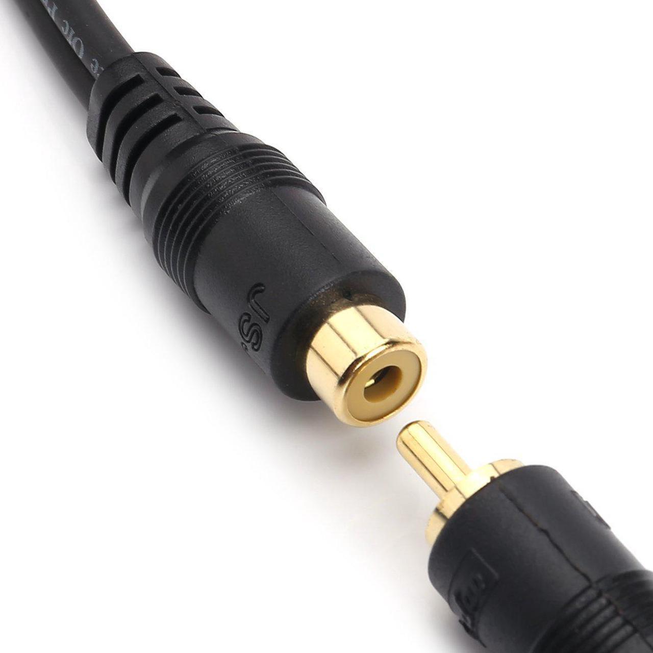 Alt view image 6 of 7 - RCA Female to 2 RCA Male Y-Cable Stereo Audio Cable with OFC Conductor Dual Shielding Gold Plated Metal Shell Flexible PVC Jacket (0.2M/0.5FT)