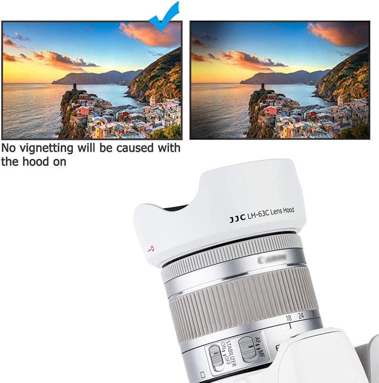 Alt view image 7 of 7 - 18-55mm Lens Hood Shade for Canon EF-S 18-55mm f/3.5-5.6 is STM & EF-S 18-55mm f/4-5.6 is STM Lens Replaces Canon EW-63C Hood for T8i T7i T6i T5i SL3 SL2 SL1 90D 80D 77D 70D Reversible Design -White