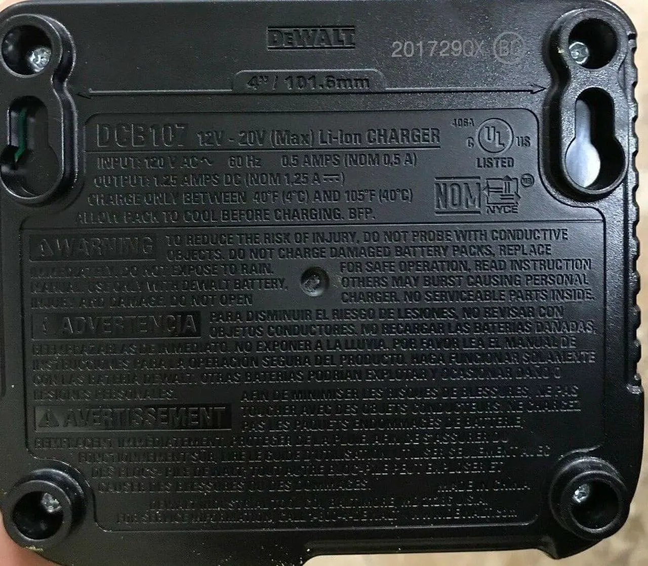 Alt view image 2 of 2 - Dewalt - Dcb107 - Lithium Ion Battery Charger 12V / 20V