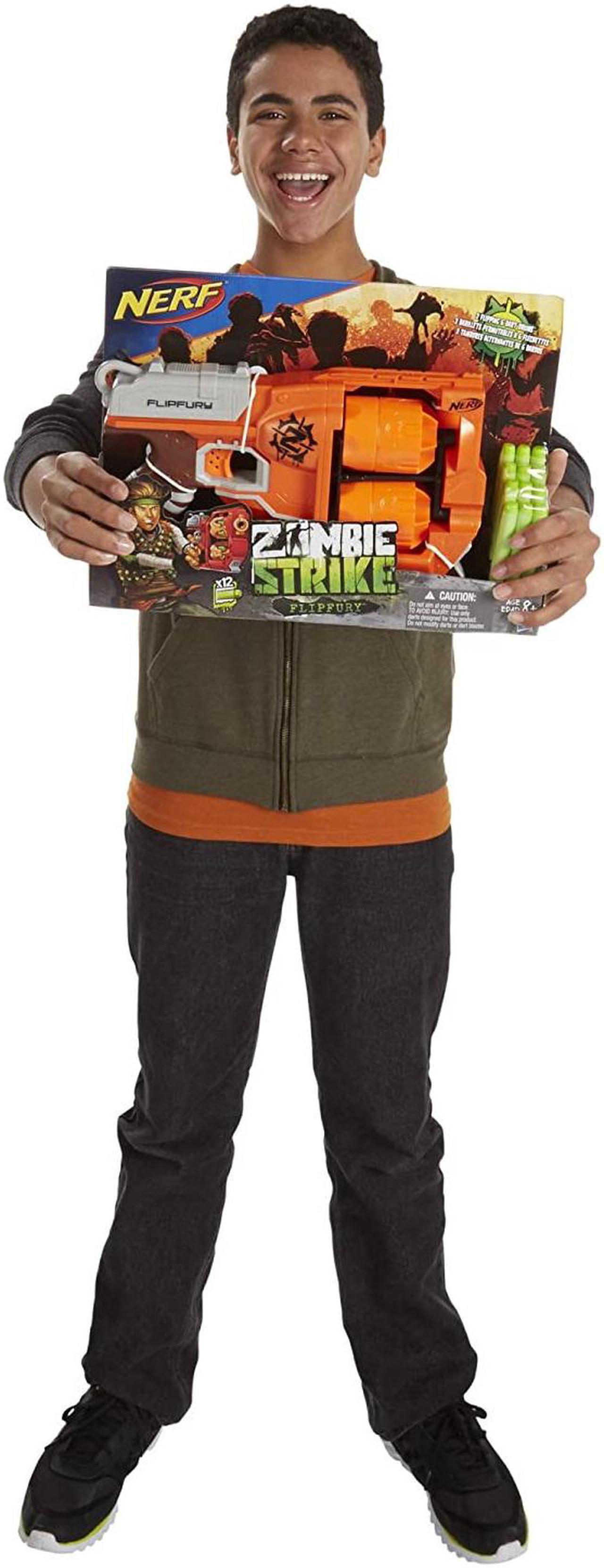 Alt view image 3 of 7 - Nerf Zombie Strike FlipFury Blaster