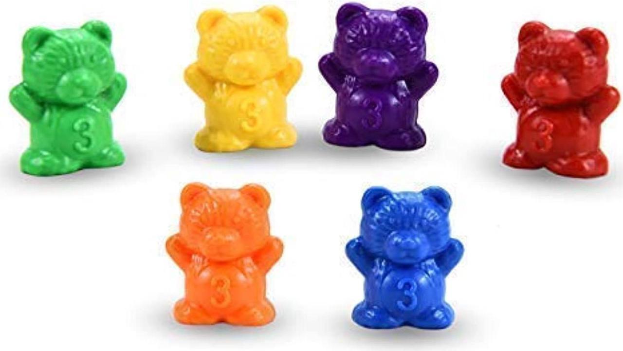 Alt view image 4 of 4 - Timoo Colored Counting Bears, 60 PCS Color Sorting Bears (Green & Purple & Blue & Orange & Red & Yellow)