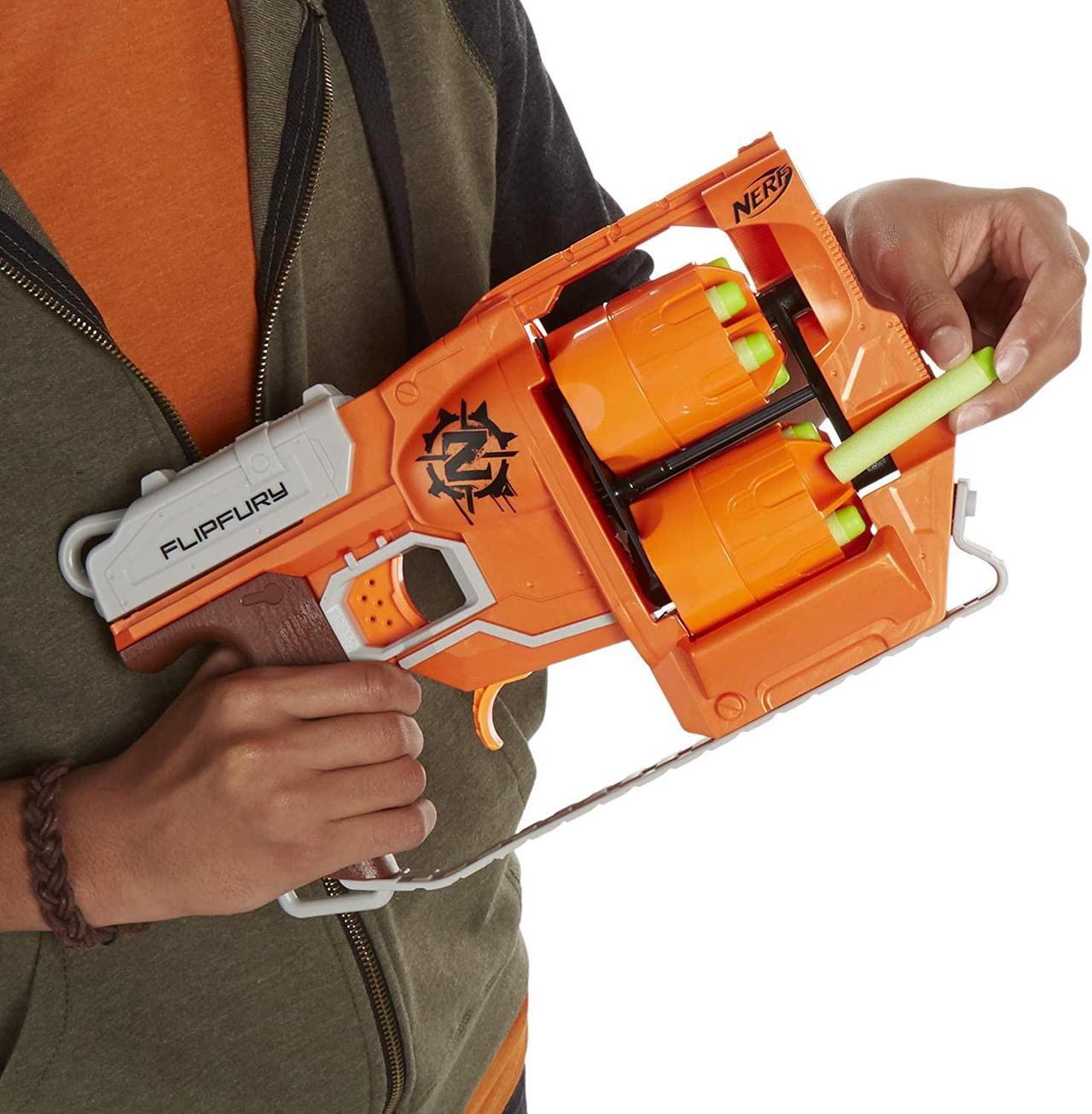Alt view image 5 of 7 - Nerf Zombie Strike FlipFury Blaster