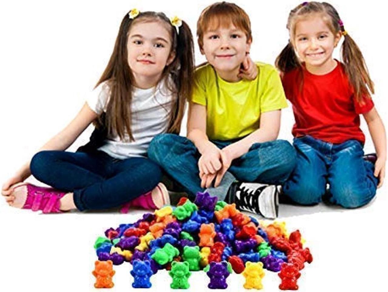 Alt view image 3 of 4 - Timoo Colored Counting Bears, 60 PCS Color Sorting Bears (Green & Purple & Blue & Orange & Red & Yellow)