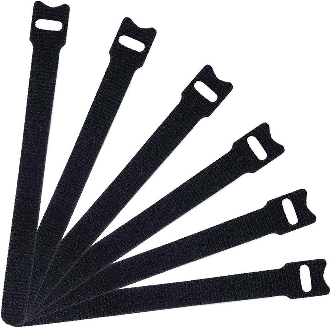 Main image of 60 PCS Black Cable Management Ties,Viaky 6" Inches (15cm) Reusable Self-Gripping Cord Straps Fastening Microfiber Cloth Hook and Loop Cord Ties, Organize Wires, Cord Organizer for Desks and Workshop