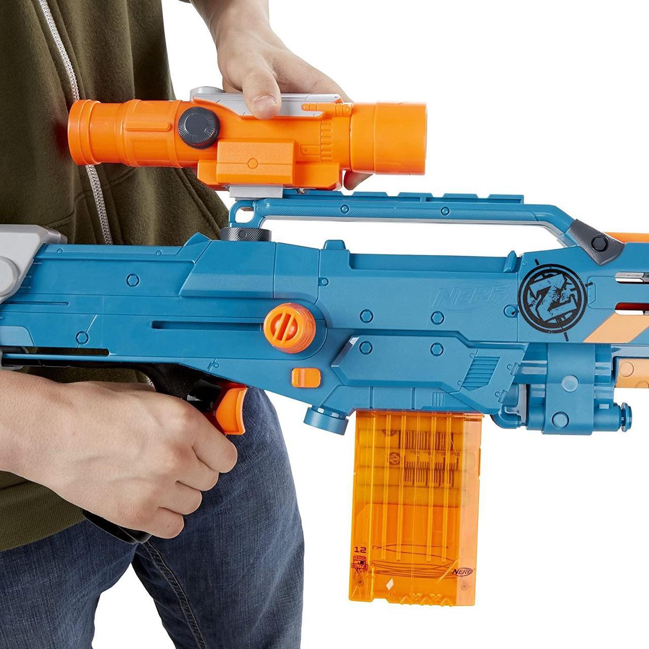 Alt view image 6 of 7 - NERF Zombie Strike ZED Squad Longshot CS-12 Blaster
