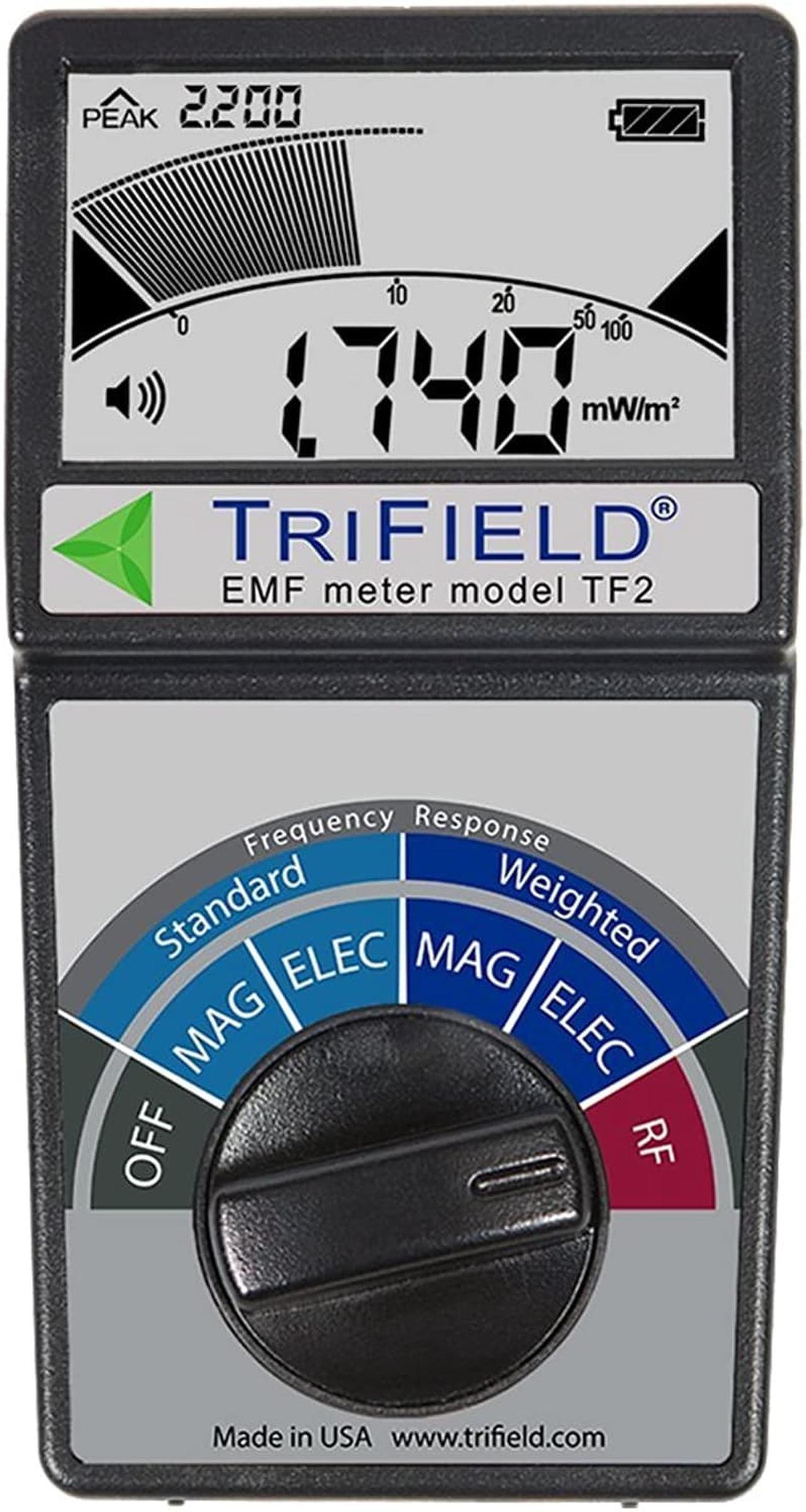 Alt view image 2 of 5 - Electric Field, Radio Frequency (RF) Field, Magnetic Field Strength Meter by Trifield – EMF Meter Model TF2 – Detect 3 Types of Electromagnetic Radiation with 1 Device – Made in USA by AlphaLab, Inc.