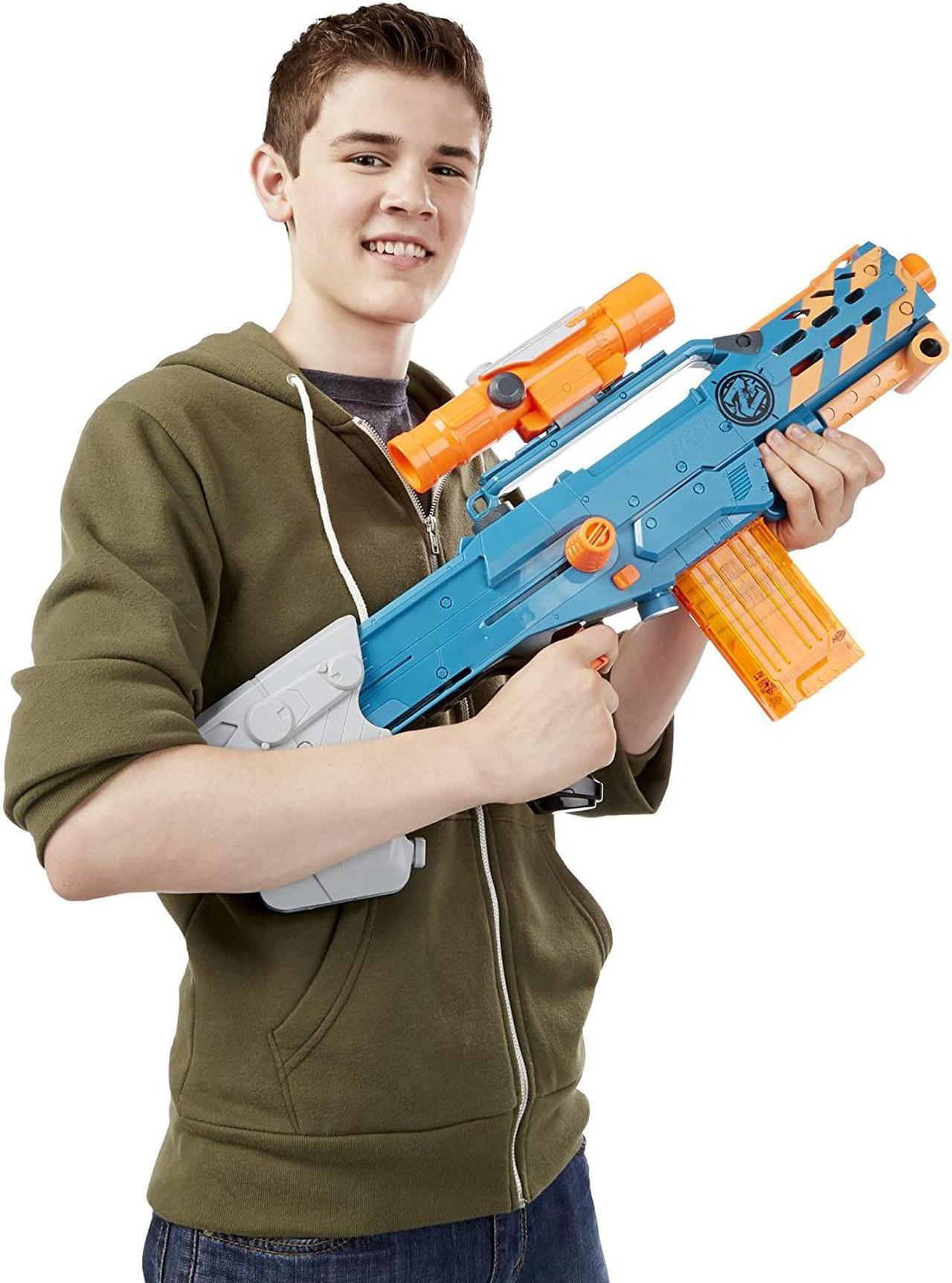 Alt view image 3 of 7 - NERF Zombie Strike ZED Squad Longshot CS-12 Blaster