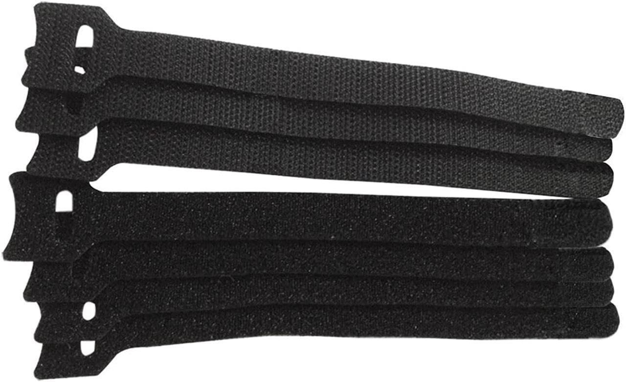 Alt view image 5 of 7 - 60 PCS Black Cable Management Ties,Viaky 6" Inches (15cm) Reusable Self-Gripping Cord Straps Fastening Microfiber Cloth Hook and Loop Cord Ties, Organize Wires, Cord Organizer for Desks and Workshop