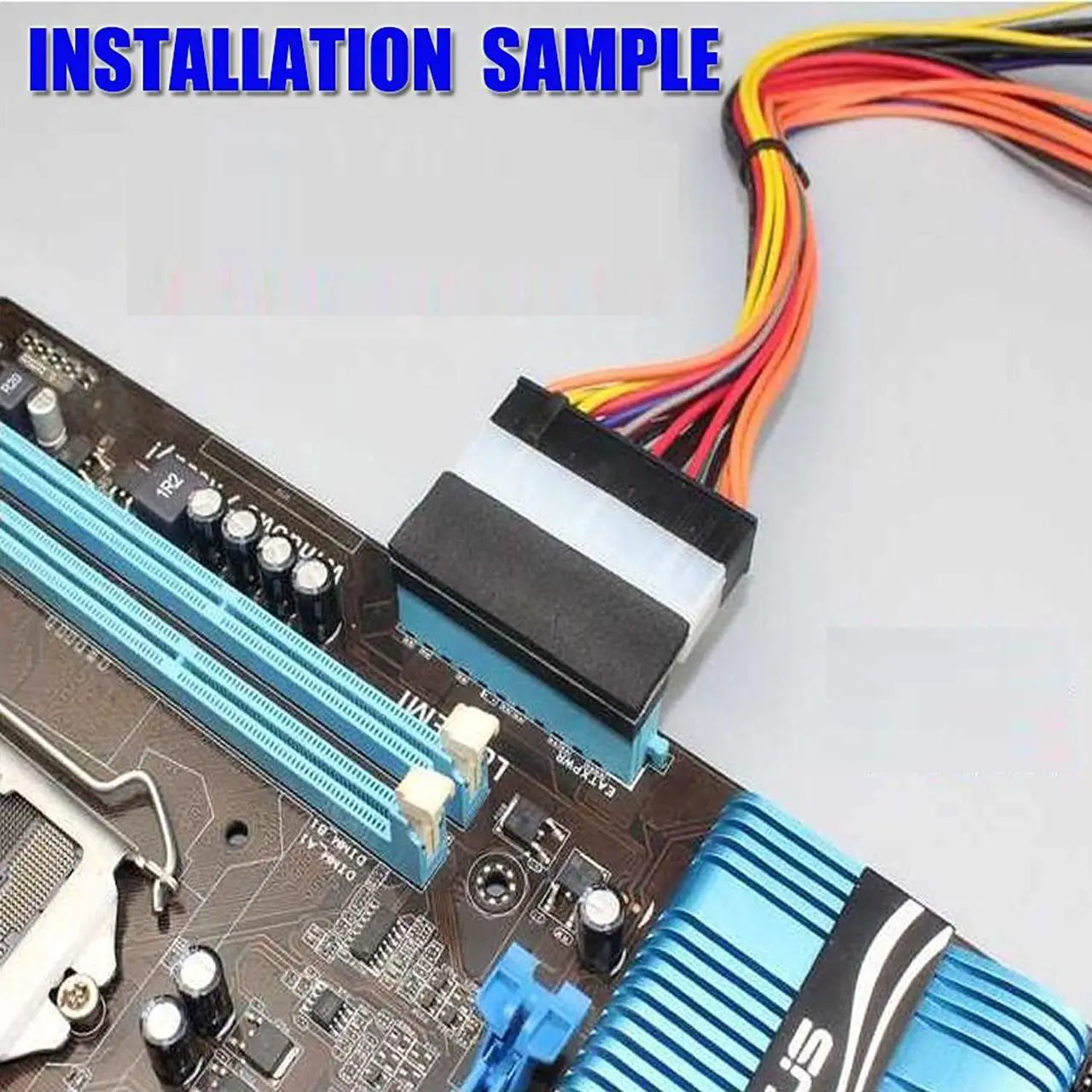 Alt view image 6 of 7 - 24Pin Right Angle ATX 24Pin Female to 24pin Male Right Angle Adapter for Desktop PC Power Supply ATX 24 pin 90 Adapter ATX 24 pin Cable