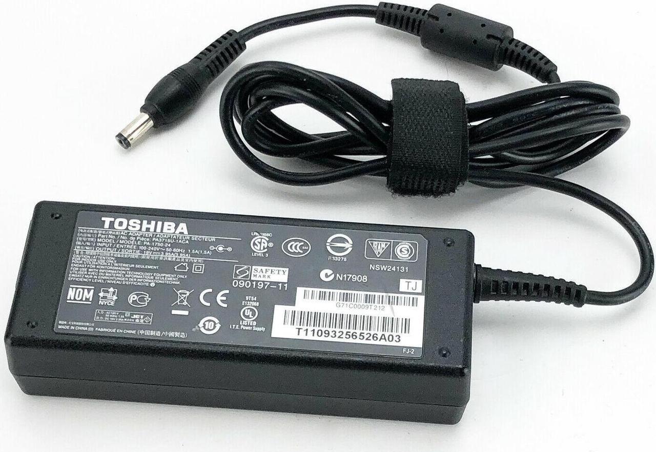 Alt view image 3 of 3 - Genuine Toshiba PA3715U-1ACA ADP-75SB PA-1750-24 AC Adapter Power Supply Charger For Toshiba Laptops 75W W/P.Cord