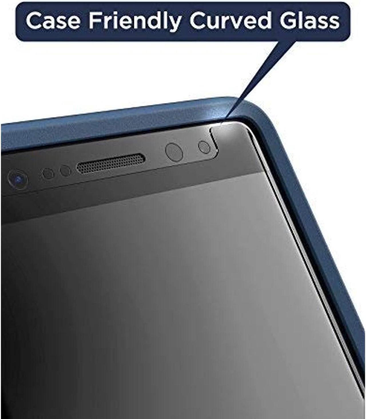 Alt view image 3 of 6 - Samsung Galaxy S9 Plus Tempered Glass Screen Protector - Curved MagGlass (SR90 Scratch-Proof/Shatterproof) Full Lens & Sensor Coverage Screen Guard (Includes Easy-on applicator)