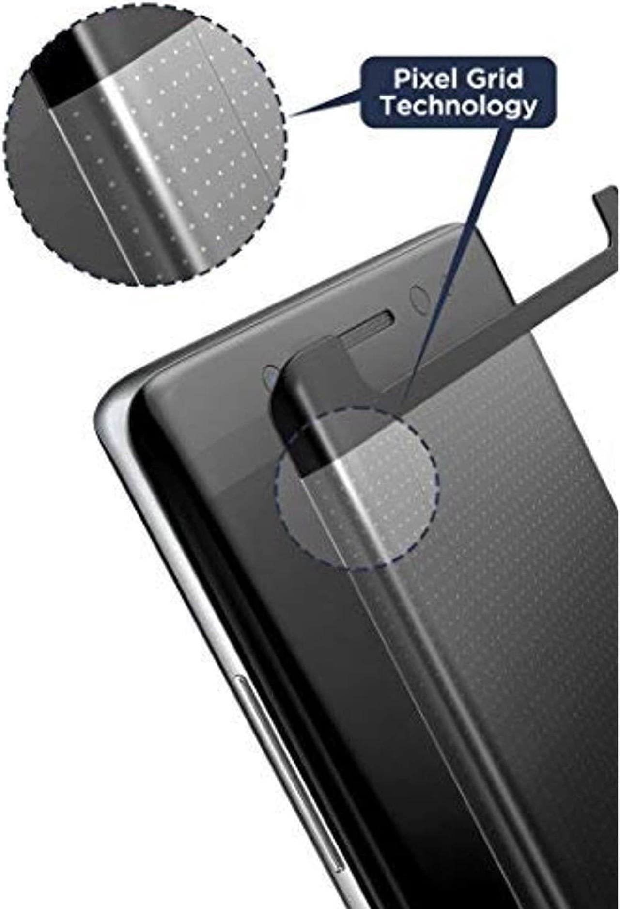 Alt view image 4 of 6 - Samsung Galaxy S9 Plus Tempered Glass Screen Protector - Curved MagGlass (SR90 Scratch-Proof/Shatterproof) Full Lens & Sensor Coverage Screen Guard (Includes Easy-on applicator)