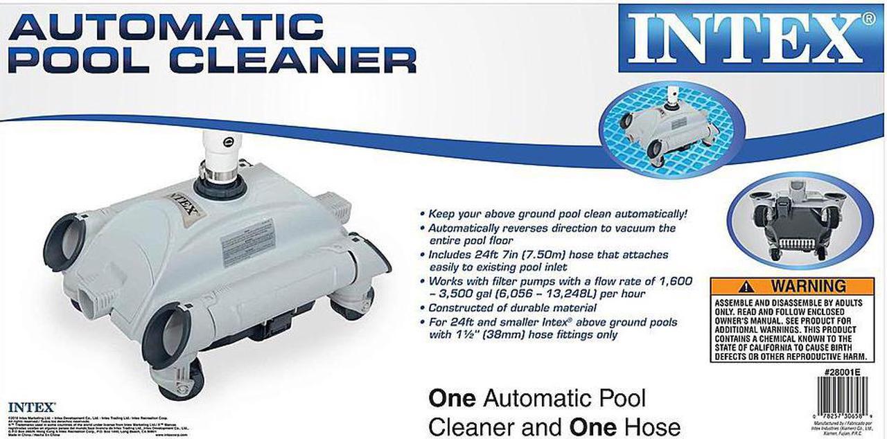 Alt view image 18 of 18 - Intex 28001E Above Ground Swimming Pool Automatic Vacuum Cleaner w/ 1.5" Fitting