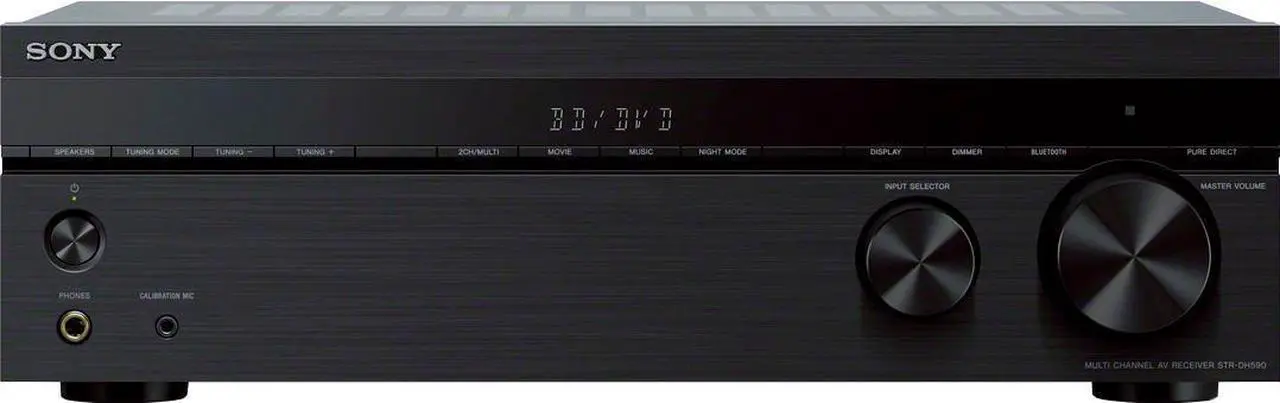 Alt view image 13 of 20 - Sony STRDH590 5.2 Channel Surround Sound Home Theater Receiver: 4K HDR AV Receiver with Bluetooth,Black