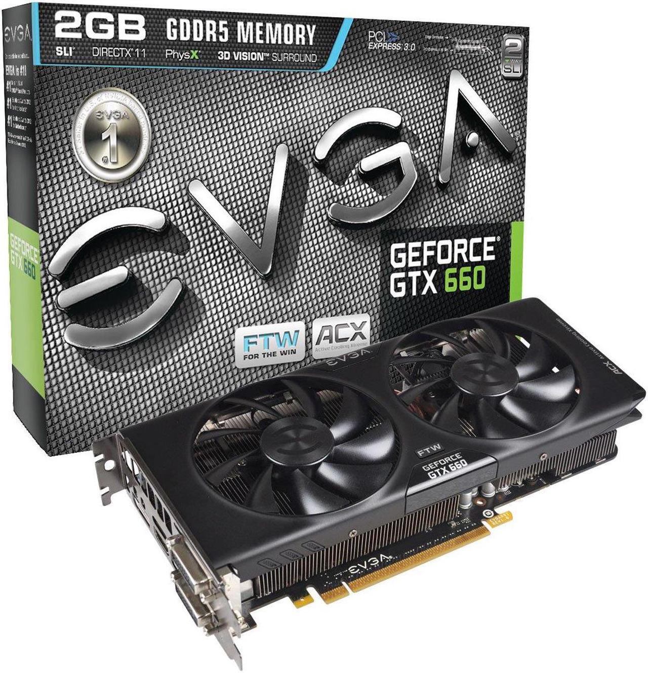 Main image of EVGA GeForce GTX 660 FTW w/ EVGA ACX Cooler, 2G GDDR5, 02G-P4-3063-KR