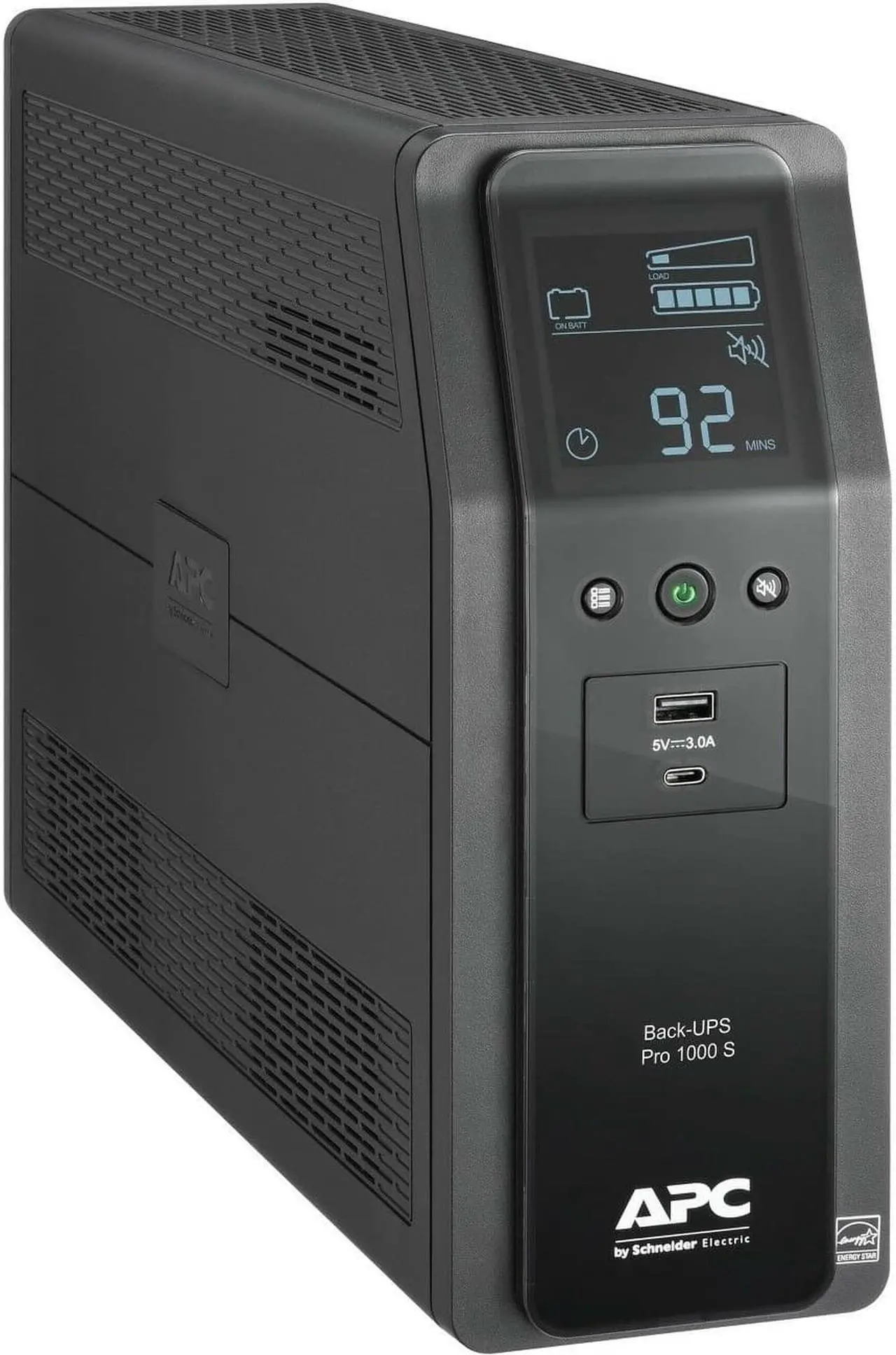 Alt view image 2 of 3 - APC by Schneider Electric Back-UPS Pro BR1000MS 1.0KVA Tower UPS
