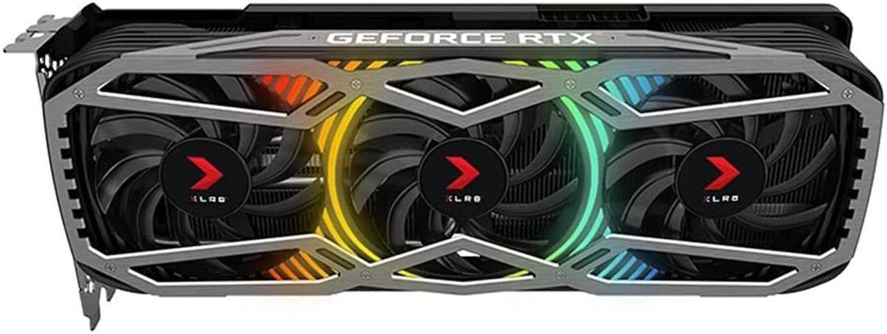 Alt view image 2 of 18 - PNY GeForce RTX 3070 8GB XLR8 Gaming Revel Epic-X RGB Triple Fan Graphics Card LHR VCG30708LTFXPPB