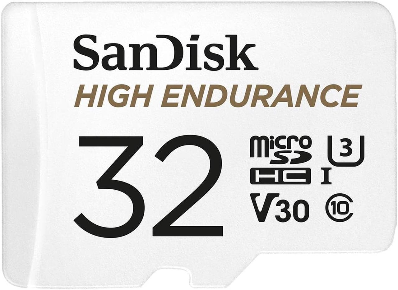 Alt view image 6 of 6 - SanDisk 32GB High Endurance UHS-I microSDHC Memory Card with SD Adapter