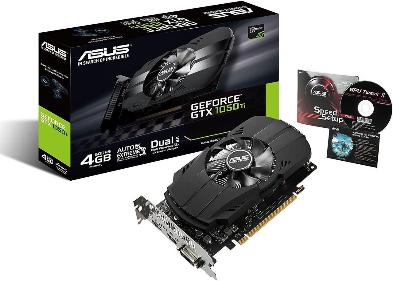 Alt view image 2 of 15 - Asus Geforce GTX 1050Ti 4GB Phoenix Video Graphics Card PH-GTX1050TI-4G