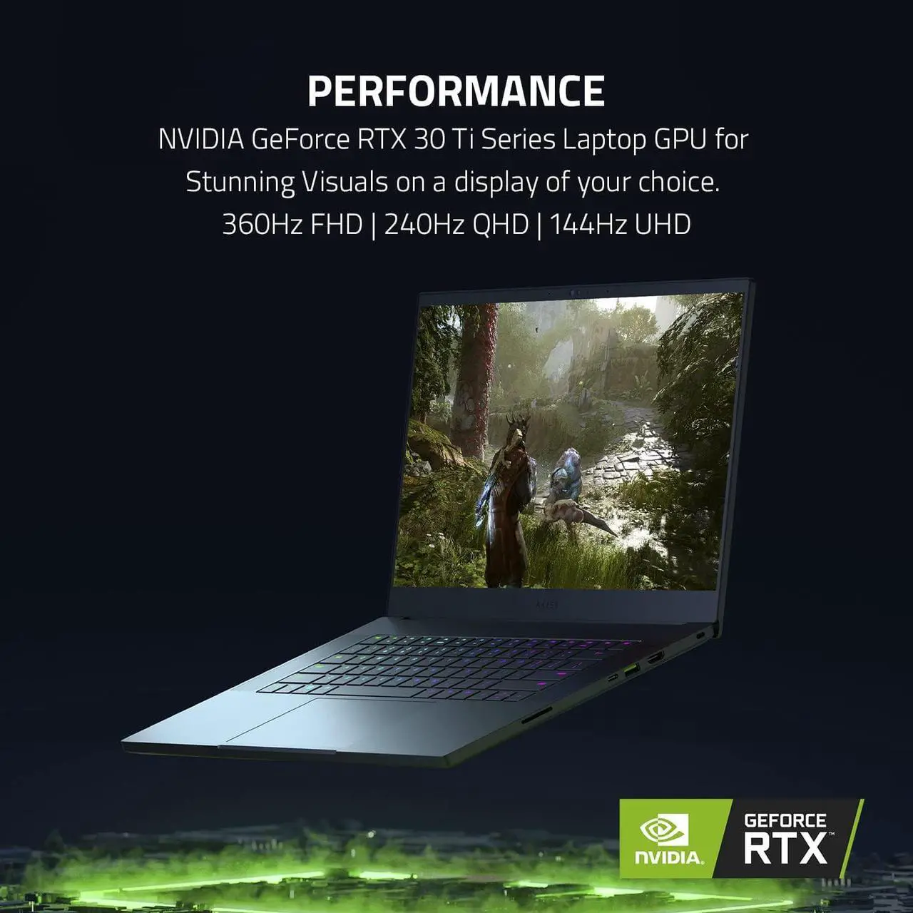 Alt view image 7 of 17 - Razer Blade 15 Advanced Gaming Laptop FHD 360Hz GeForce RTX 3080 Black US Layout