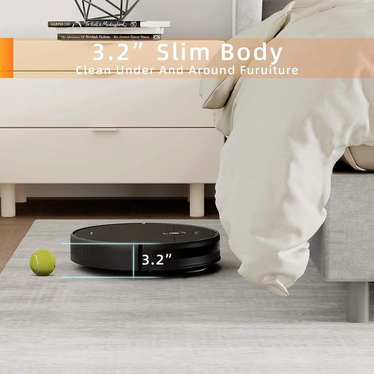 Alt view image 5 of 5 - MOVA Z500 Robot Vacuum and Mop, Smart Navigation Robot Vacuum Cleaner - BLACK
