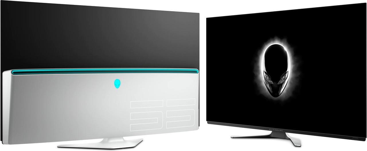 Alt view image 3 of 5 - DELL Alienware 55" UHD 4K OLED Gaming Monitor True Life Colors AW5520QF - Black