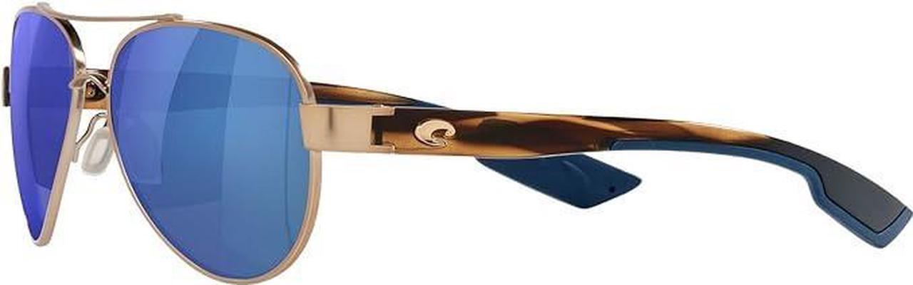 Alt view image 2 of 5 - Costa Del Mar Women's Loreto Aviator Sunglasses 56mm Golden Pearl/Polarized Blue