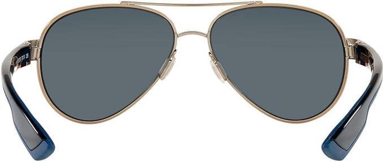 Alt view image 4 of 5 - Costa Del Mar Women's Loreto Aviator Sunglasses 56mm Golden Pearl/Polarized Blue