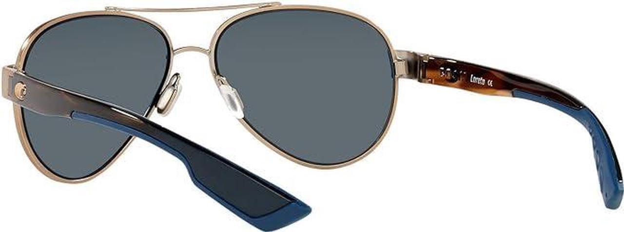 Alt view image 5 of 5 - Costa Del Mar Women's Loreto Aviator Sunglasses 56mm Golden Pearl/Polarized Blue
