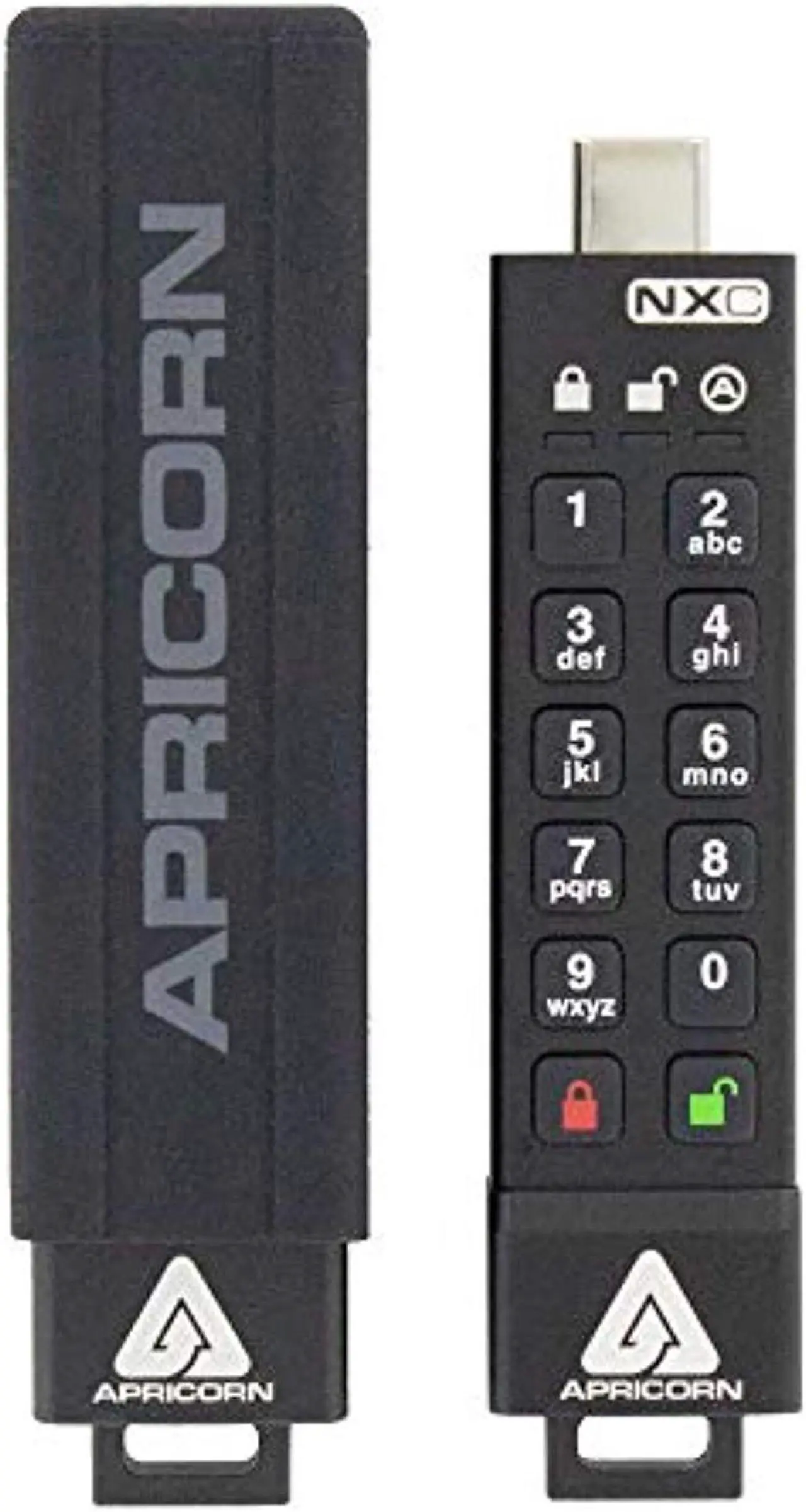 Alt view image 2 of 20 - apricorn 128gb aegis secure key 3 nxc 256-bit hardware-encrypted usb 3.2 type c flash drive, fips 140-3 level 3 validation pending (ask3-nxc-128gb)