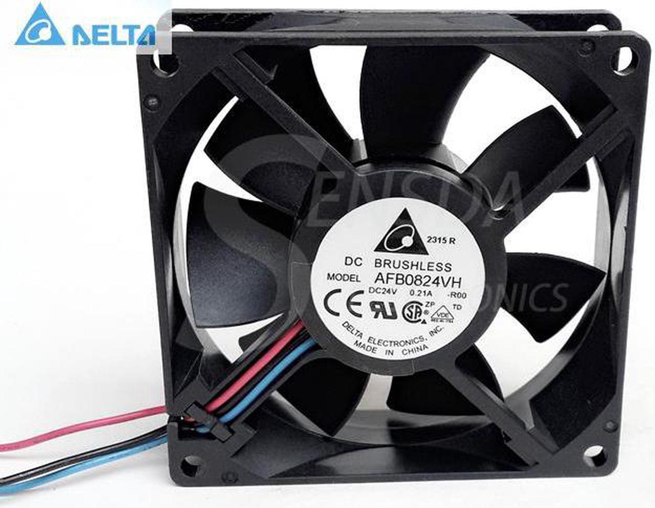 for delta AFB0824VH -R00 8025 8cm 80mm DC 24V 0.21A server inverter industrial axial cooling fans blower alarm signal