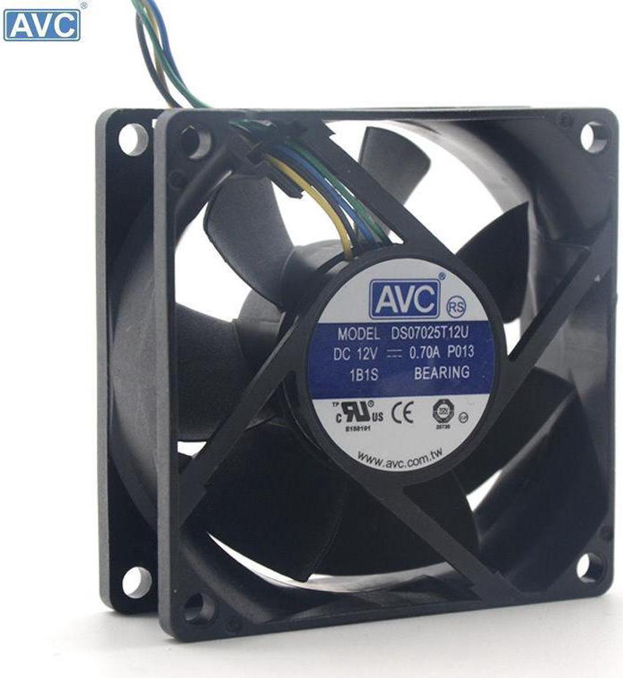 For AVC DS07025T12U 70mm 7025 DC 12V 0.7A 4 -pin PWM cpu pc case cooling fan