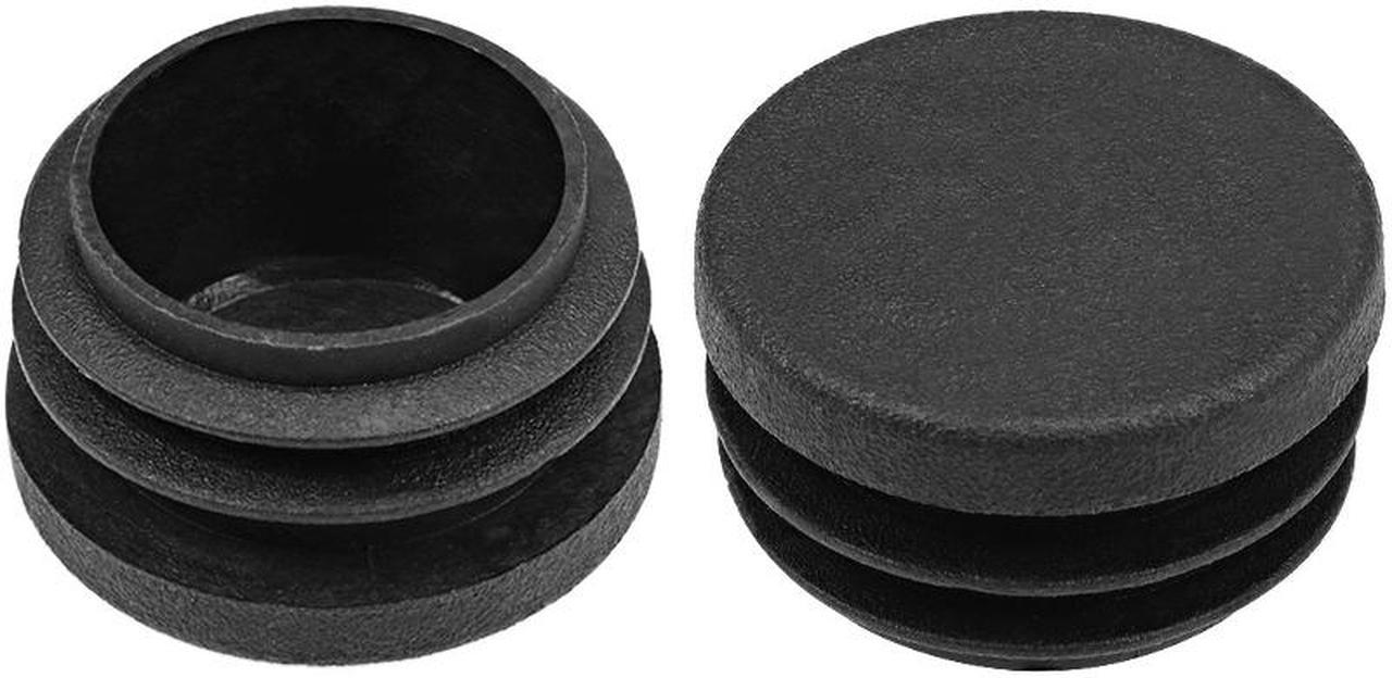 Plastic Plug End Caps 30mm x 28mm Round Furniture Table Chair Legs 50Pcs