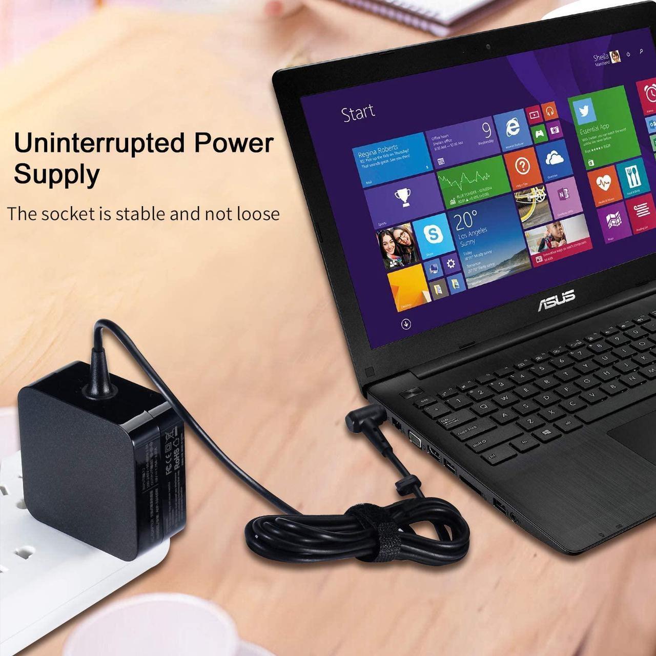 Alt view image 7 of 7 - SOLICE 19V 2.37A 45W Laptop Power AC Adapter Charger for Asus Zenbook UX305 UX21A UX32A Series Taichi 21 31 Asus Transformer Book Flip T300LA TP300LA Fits:ADP-45AW A 4.01.35mm