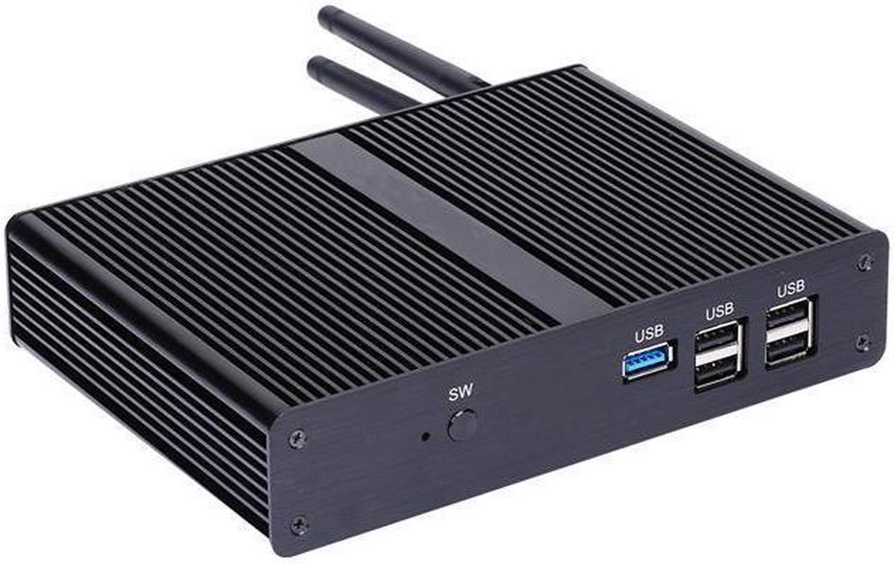 HUNSN Fanless Mini PC, Desktop Computer, HTPC, Nano Kodi Box, N2910 N2920 N2930, BM11, Windows 11 / Linux Ubuntu, VGA, HDMI, USB3.0, 4 x USB2.0, LAN, 8G RAM, 128G SSD