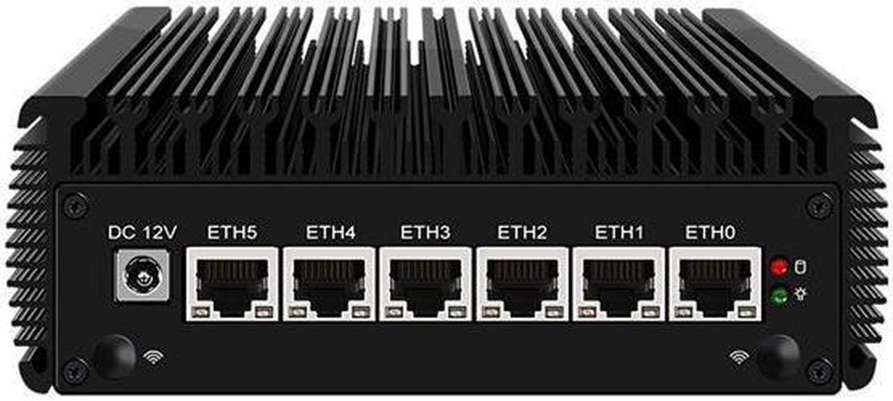 Micro Firewall Appliance, HUNSN NRJ04, Intel Celeron J4125, Mini PC, pFsense, Mikrotik, OPNsense, Untangle, VPN, Router PC,AES-NI, 6 x Intel 2.5GbE I225-V LAN, SIM Slot, 4G RAM, 32G SSD