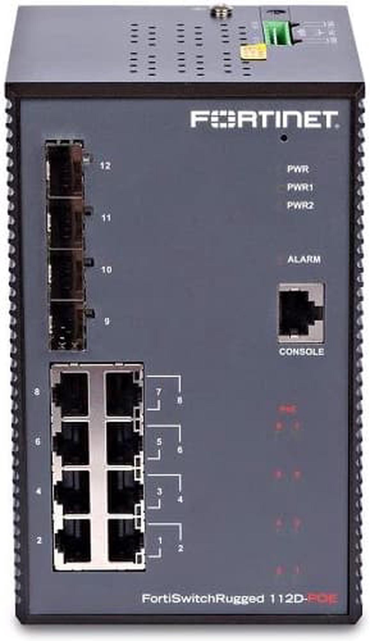 Fortinet FSR-112D-POE FortiSwitchRugged 112D-POE High Performance Layer-2 PoE Switch