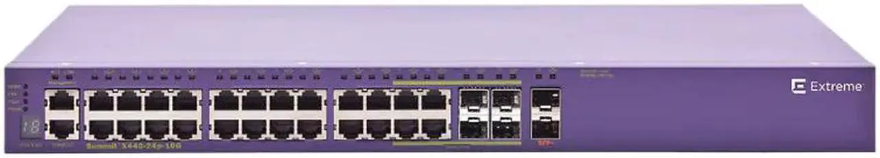 Main image of Extreme Networks X440-G2-24P-10GE4 24-Port PoE+ Rack Mountable Switch (NOB)