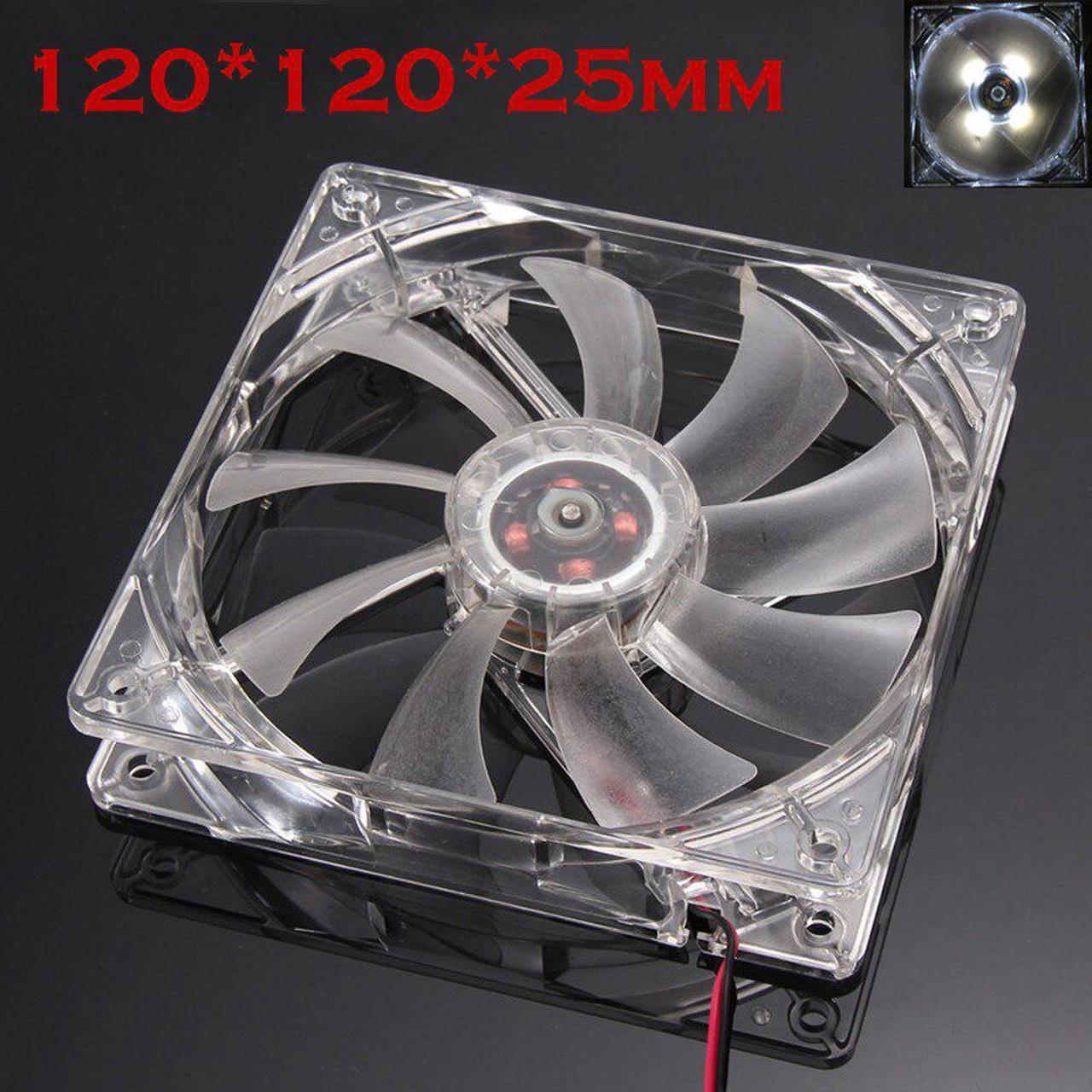 12cm/120mm/120x120x25mm 12V Computer/PC/CPU Silent Cooling Case Fan 6M3 Drop Shipping