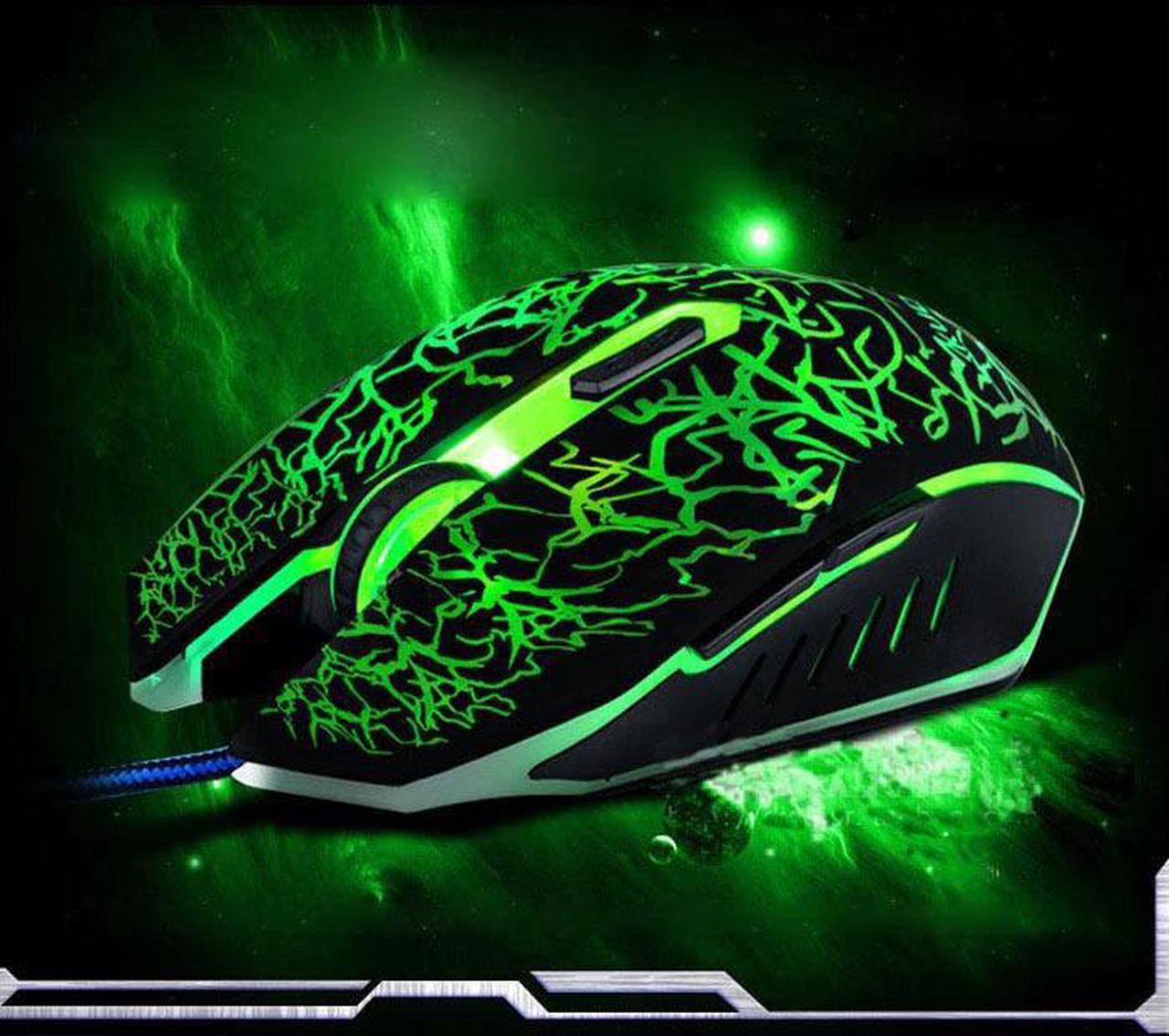 Backlight 4000DPI Optical Wired Gaming Mouse Computer Mice 6A30 Drop Shipping