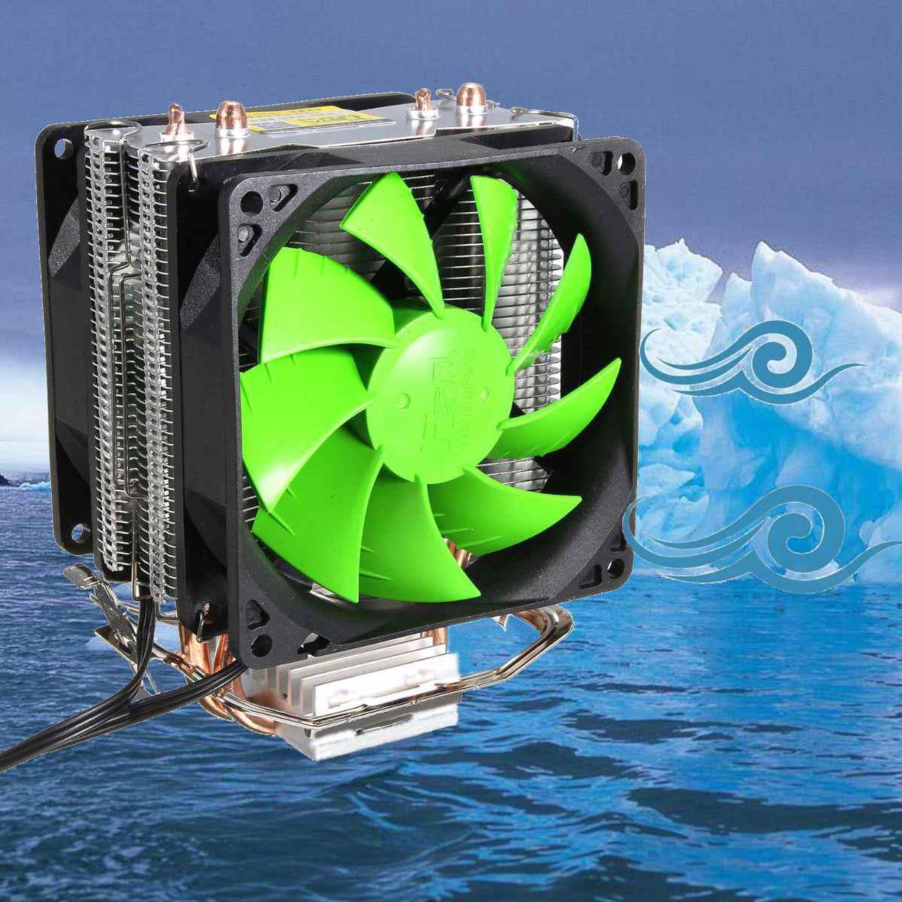 Cooler Fan Hydraulic Dual Heatpipe CPU Fans Cooling Heatsink For Intel LGA775/1156/1155 AMD for AM4 Ryzen for Pentium