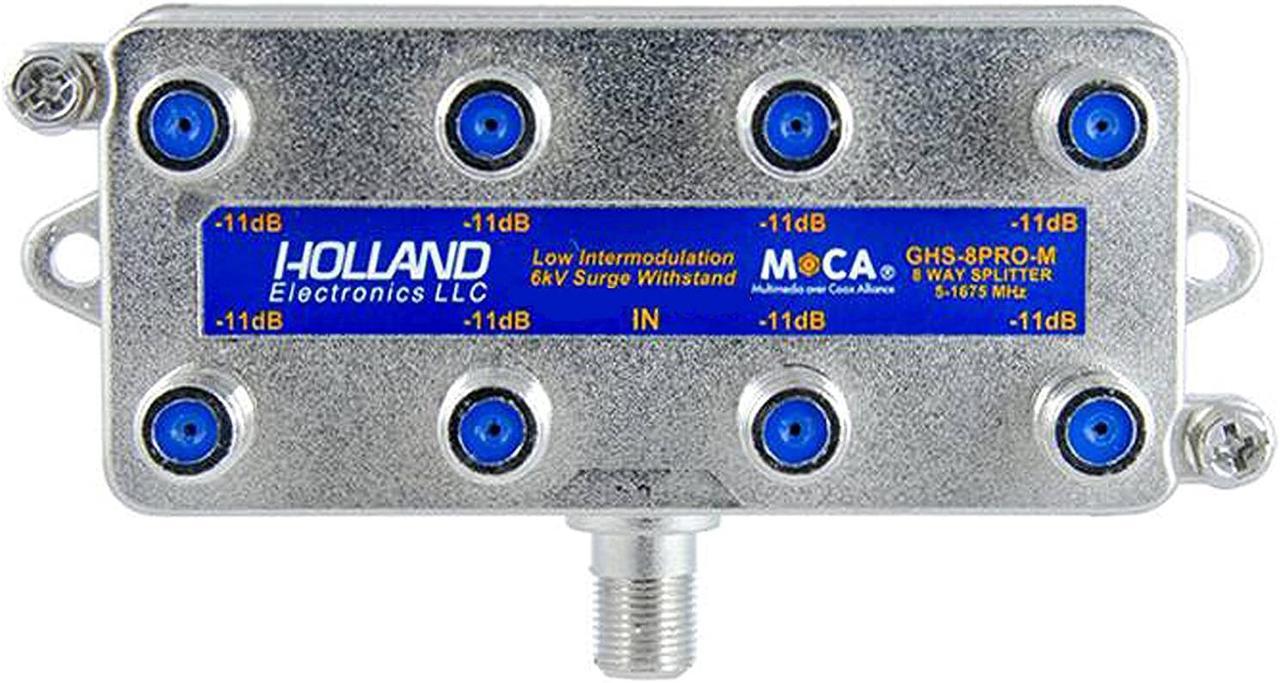 Holland CATV MoCA Rated 8-Way Splitter GHS-8PRO-M 5-1675Mhz