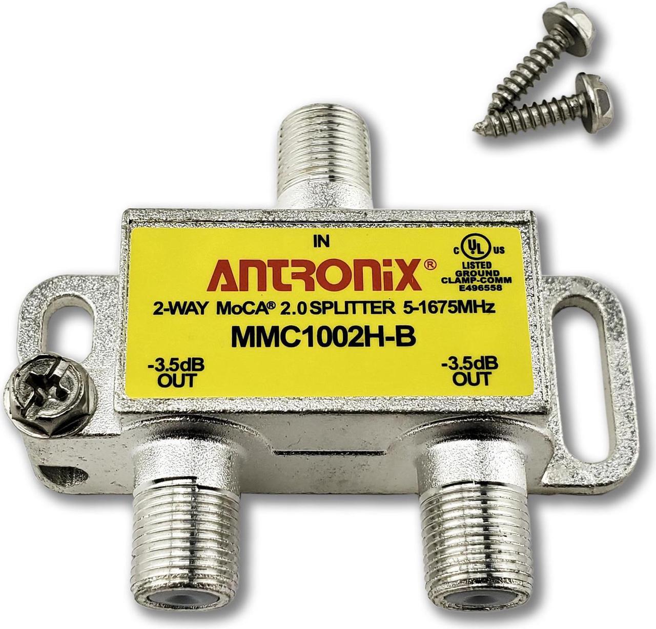 Alt view image 2 of 7 - 2 Way Antronix MMC1002H-B 5-1675 MHz MoCA 2.0 Splitter for Frontier Formerly Verizon Fios