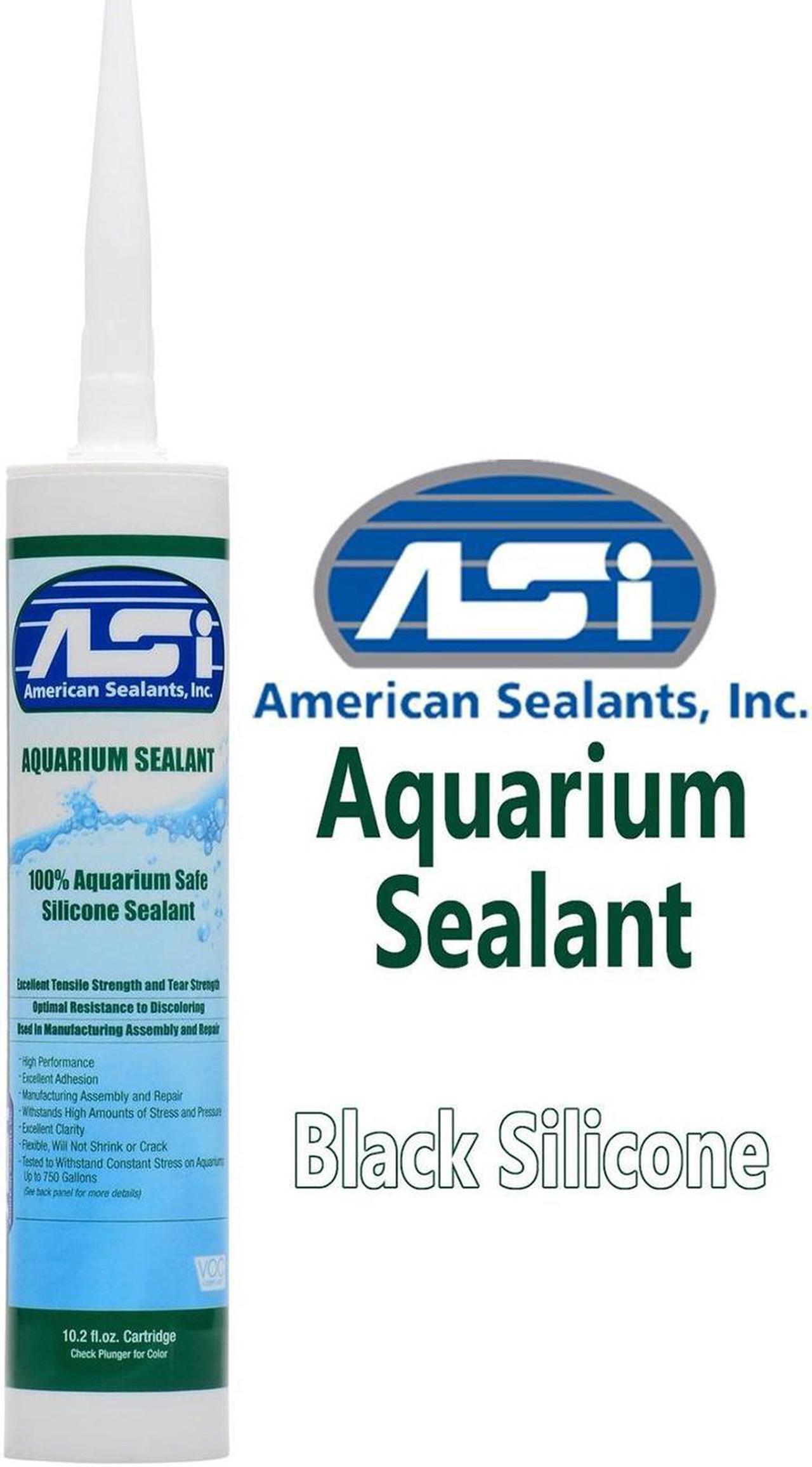 Alt view image 3 of 5 - ASI Black Aquarium Silicone Sealant - 10.2 oz Fluid Cartridge