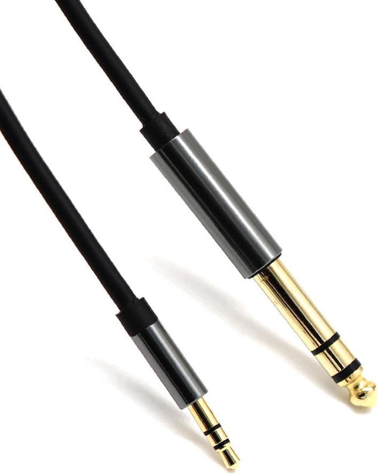 Hot Sale 1.5m Adapter Cable M/M 3.5mm Mini Jack Male to 6.35mm 1/4" Plug Male TRS Stereo Audio Cord (1pcs)