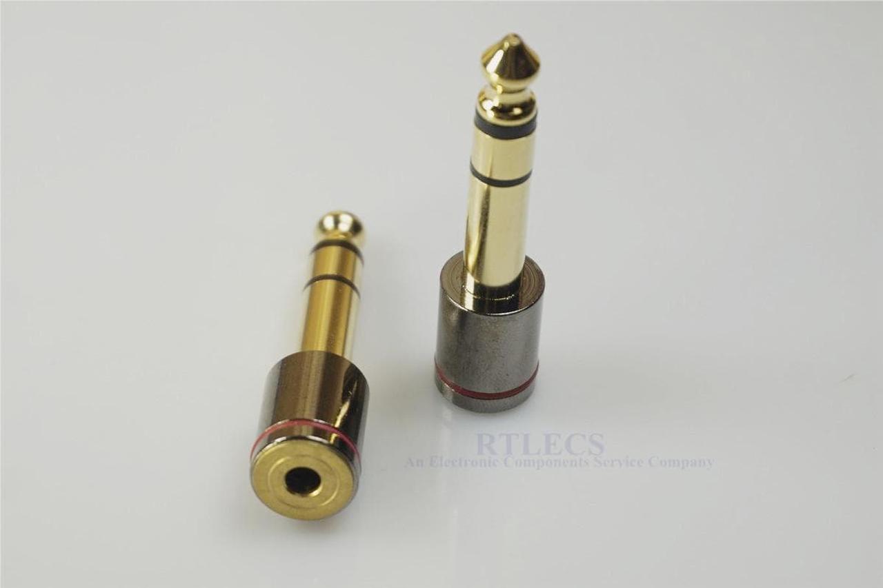 5 pcs 3 Poles TRS 6.5 mm 6.35 mm Plug Male to 3.5 mm Female Socket Stereo Audio Adapter Jack Converter gold plate