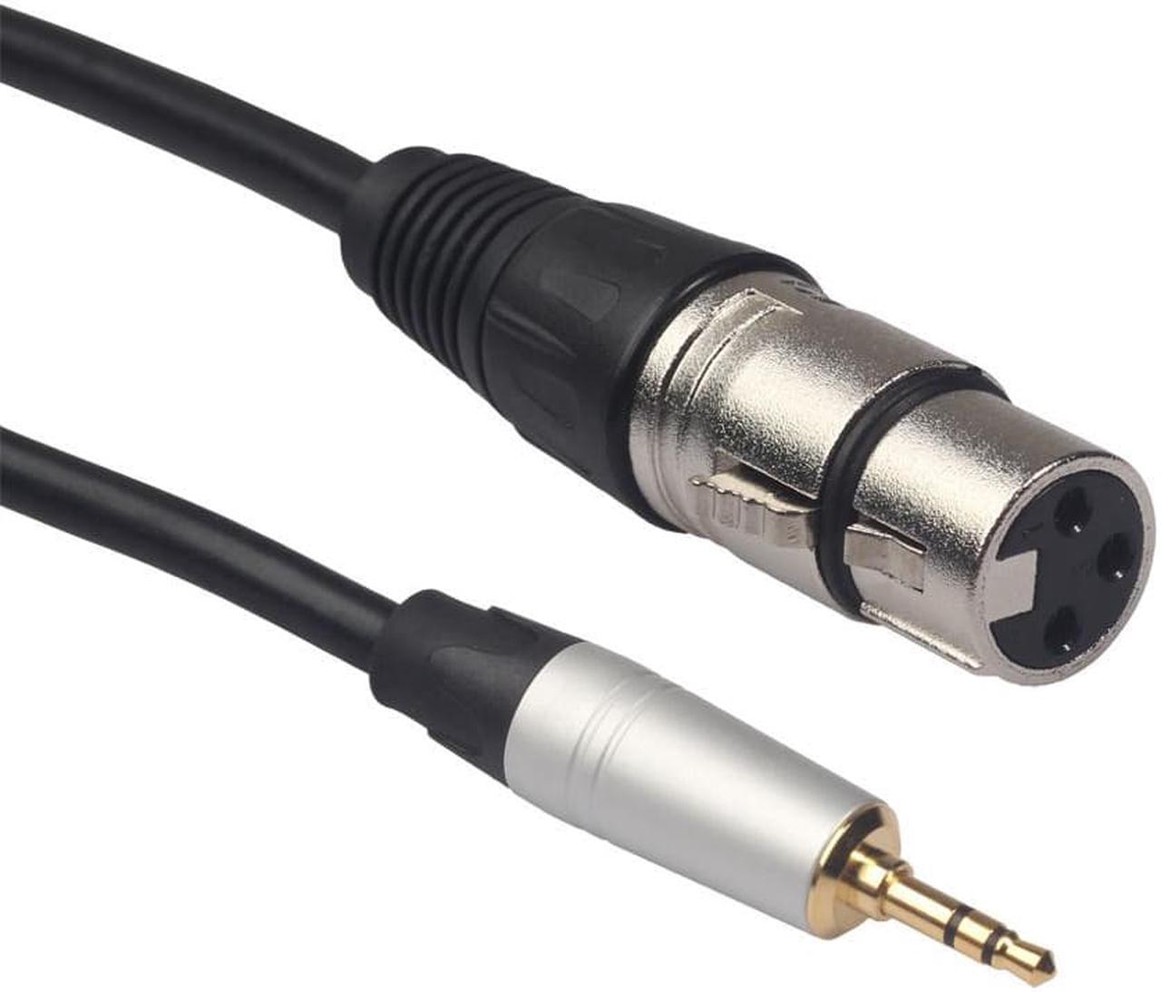 3.5mm 1/8" TRS Male To XLR 3Pin FemaleMetal Connector Audio Adapter Cable 0.3m for micphone (1pcs)