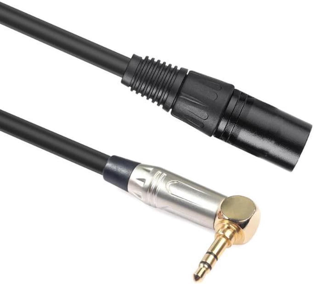 0.3m 90 Degree 3.5mm Stereo TRS Male to XLR 3Pin Male Audio Cable Microphone Extension Cable Wire Cord Audio Extension Cables (1pcs)