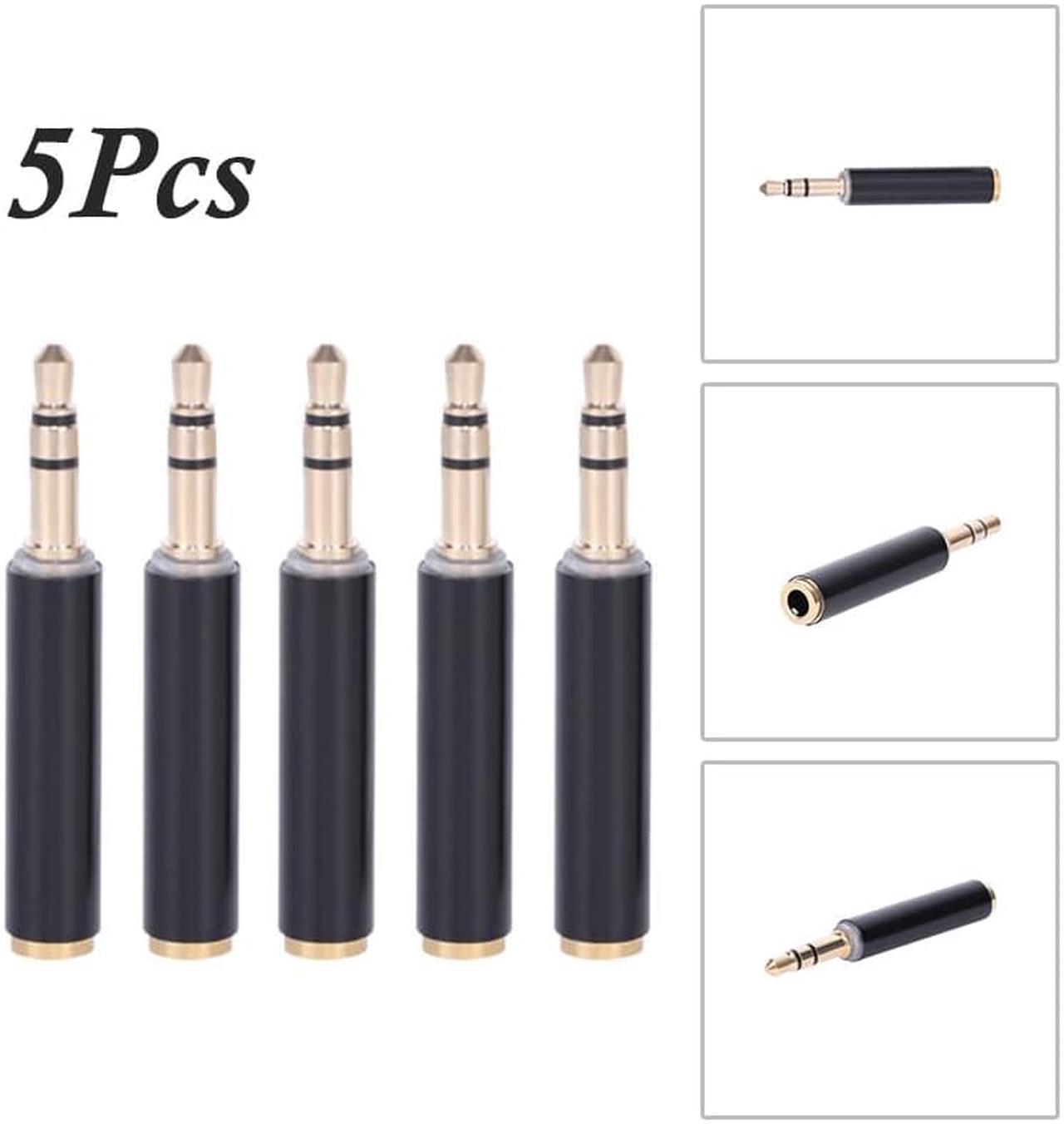 Plated Adapters 3.5mm Plug Audio Jack Male To Female Connectors Copper Gold+Black Gold TRS TRRS Audio Accessories (1pcs)